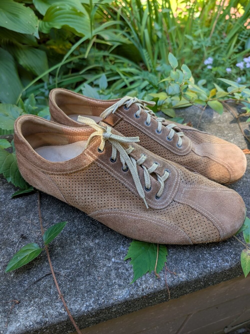 Italian designer Blu Barrett men's suede driving shoes VGUC size 8.5 euro 41